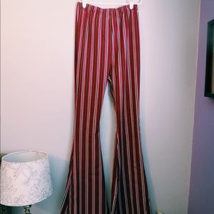 Nasty Gal Striped Red Pants NWT